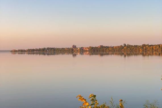 Bemidji State's Tamarack Hall, Bemidji's Tallest Building, is just a few steps from the shores of Lake Bemidji 